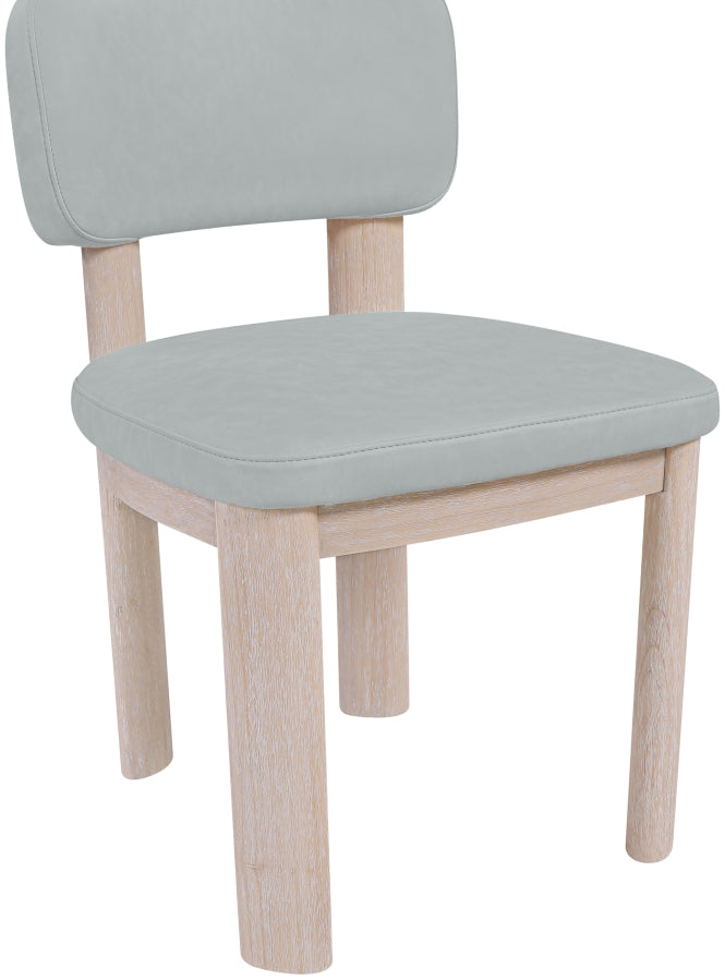 Paloma Vegan Leather Upholstered Dining Chair in Light Blue, Set of 2 - 88052LtBlu-C