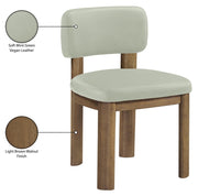 Paloma Vegan Leather Upholstered Dining Chair in Mint, Set of 2 - 88053Mint-C