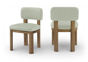 Paloma Vegan Leather Upholstered Dining Chair in Mint, Set of 2 - 88053Mint-C