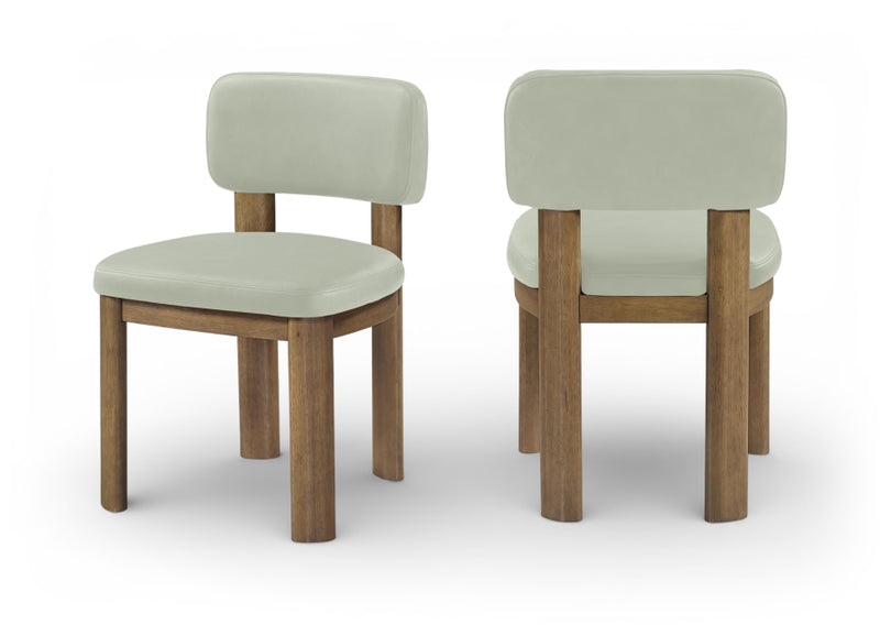 Paloma Vegan Leather Upholstered Dining Chair in Mint, Set of 2 - 88053Mint-C