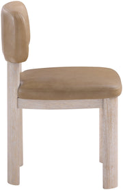 Paloma Vegan Leather Upholstered Dining Chair in Natural, Set of 2 - 88052Tan-C