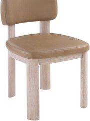 Paloma Vegan Leather Upholstered Dining Chair in Natural, Set of 2 - 88052Tan-C