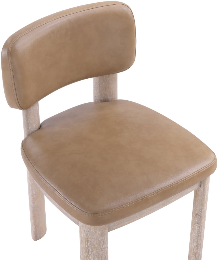 Paloma Vegan Leather Upholstered Dining Chair in Natural, Set of 2 - 88052Tan-C