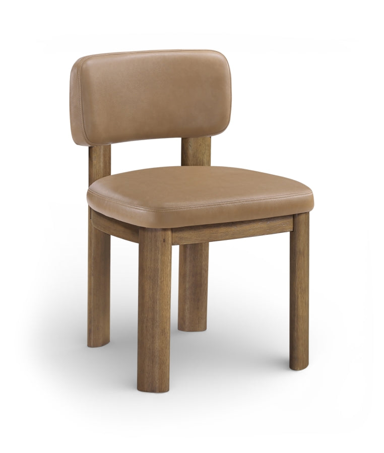 Paloma Vegan Leather Upholstered Dining Chair in Tan, Set of 2 - 88053Tan-C