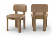 Paloma Vegan Leather Upholstered Dining Chair in Tan, Set of 2 - 88053Tan-C