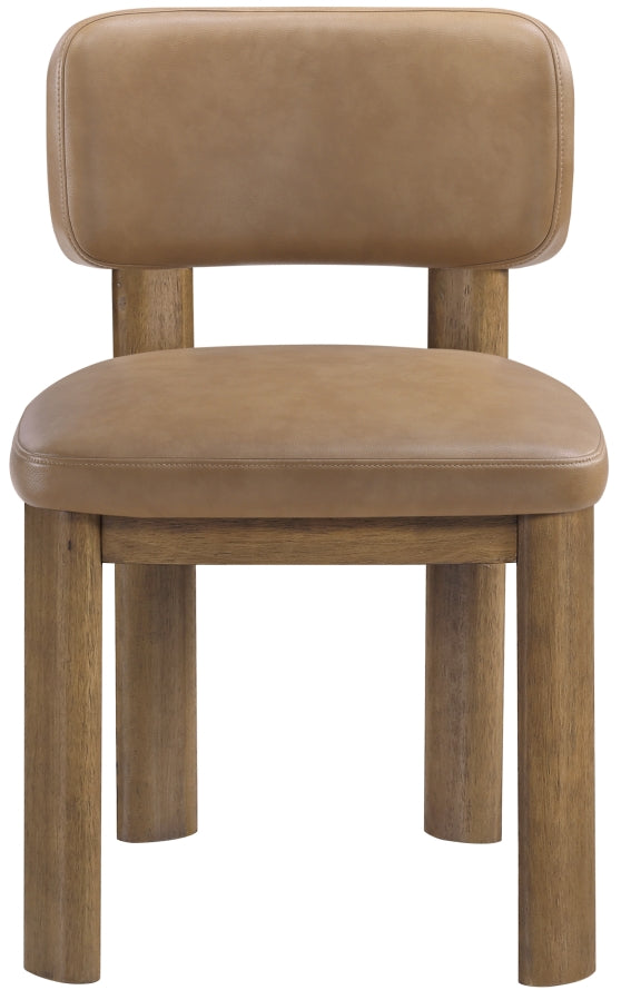 Paloma Vegan Leather Upholstered Dining Chair in Tan, Set of 2 - 88053Tan-C