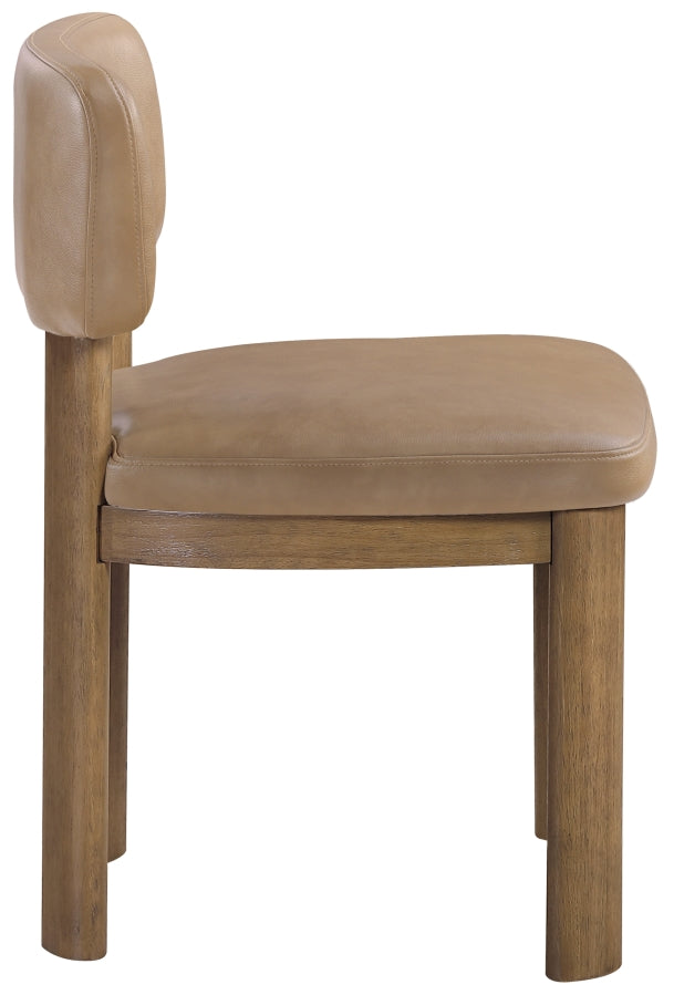 Paloma Vegan Leather Upholstered Dining Chair in Tan, Set of 2 - 88053Tan-C