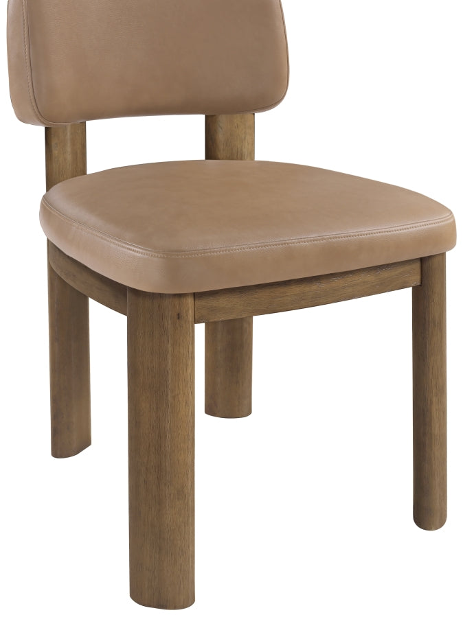 Paloma Vegan Leather Upholstered Dining Chair in Tan, Set of 2 - 88053Tan-C