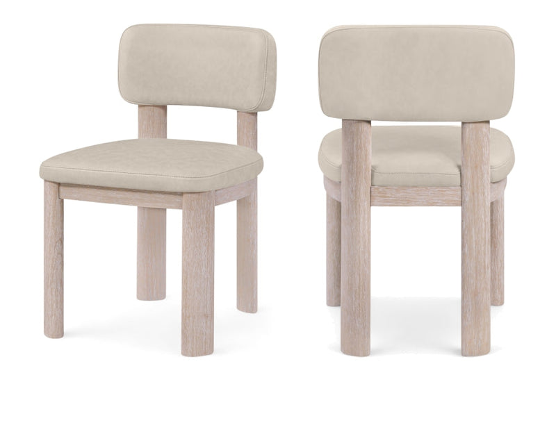 Paloma Vegan Leather Upholstered Dining Chair in Taupe, Set of 2 - 88052Taupe-C