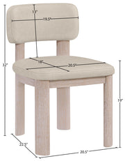 Paloma Vegan Leather Upholstered Dining Chair in Taupe, Set of 2 - 88052Taupe-C