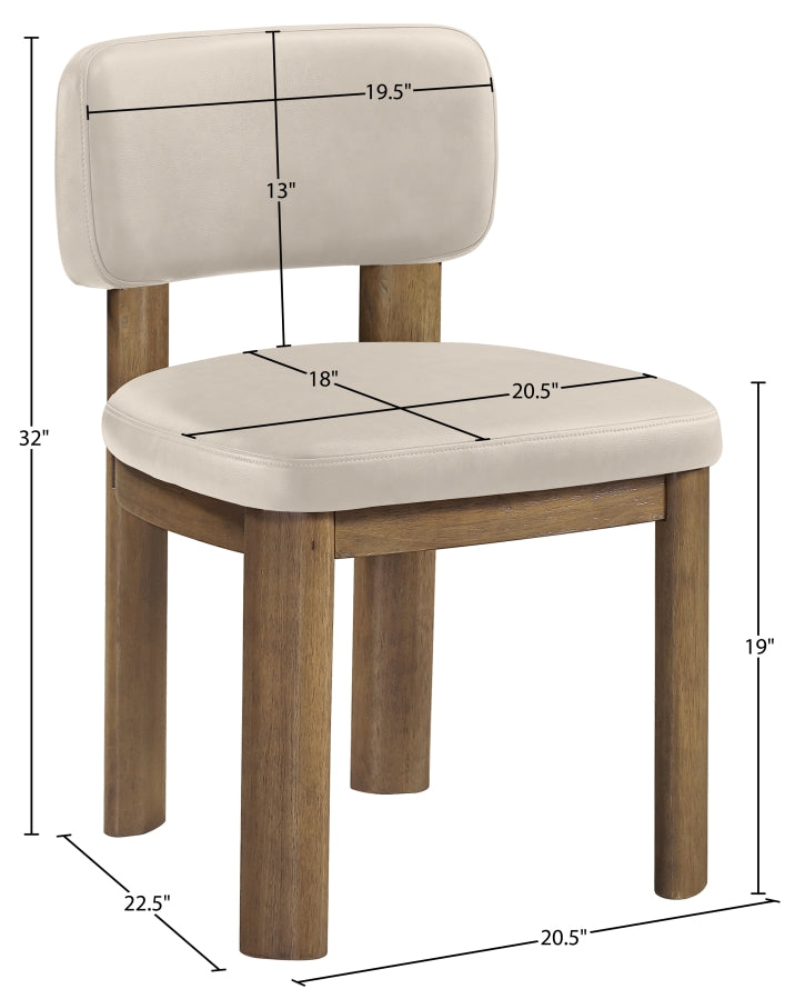 Paloma Vegan Leather Upholstered Dining Chair in Taupe, Set of 2 - 88053Taupe-C