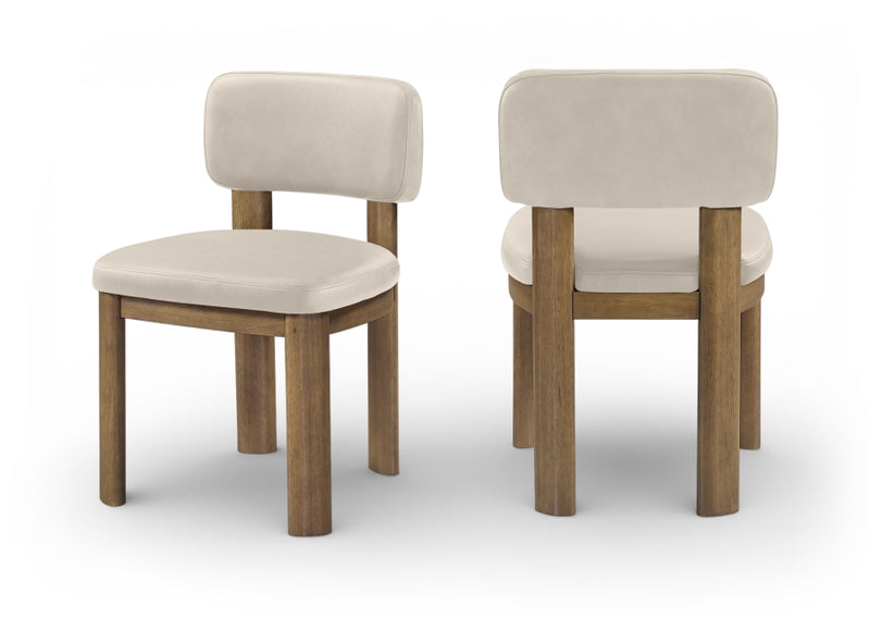 Paloma Vegan Leather Upholstered Dining Chair in Taupe, Set of 2 - 88053Taupe-C