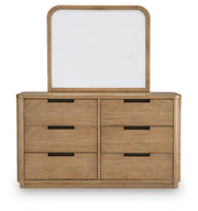 Pamaria Light Brown Dresser and Mirror - PCB802B1