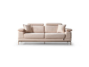 Pamukkale 3-pieces (Sofa & Loveseat & Chair) Livingroom in White - Brown - 200-ELIF-PAM-A214-321