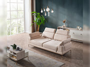 Pamukkale Convertible Loveseat in White - 200-ELIF-PAM-A214-2