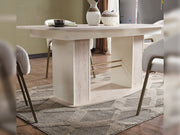 Pamukkale Diningroom (Consol With Mirror & Dining Table & 6 Dining Chair) - 200-ELIF-PAM-A212-DT-6-SET