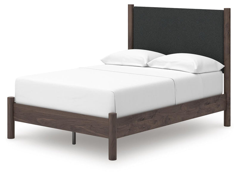 Pamytta Brown Full Upholstered Panel Platform Bed - PCB2614B10