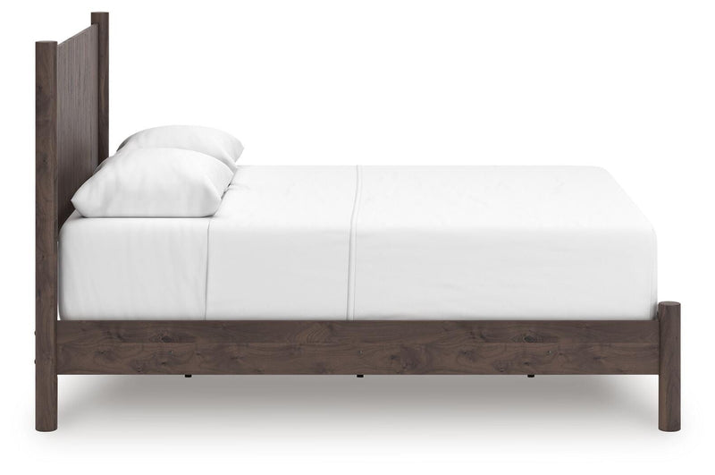 Pamytta Brown Queen Panel Bed, Dresser, Mirror and Nightstand - PCB2614B30