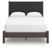 Pamytta Brown Queen Upholstered Panel Platform Bed - PCB2614B12