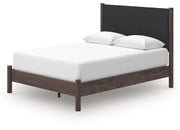 Pamytta Brown Queen Upholstered Panel Platform Bed - PCB2614B12