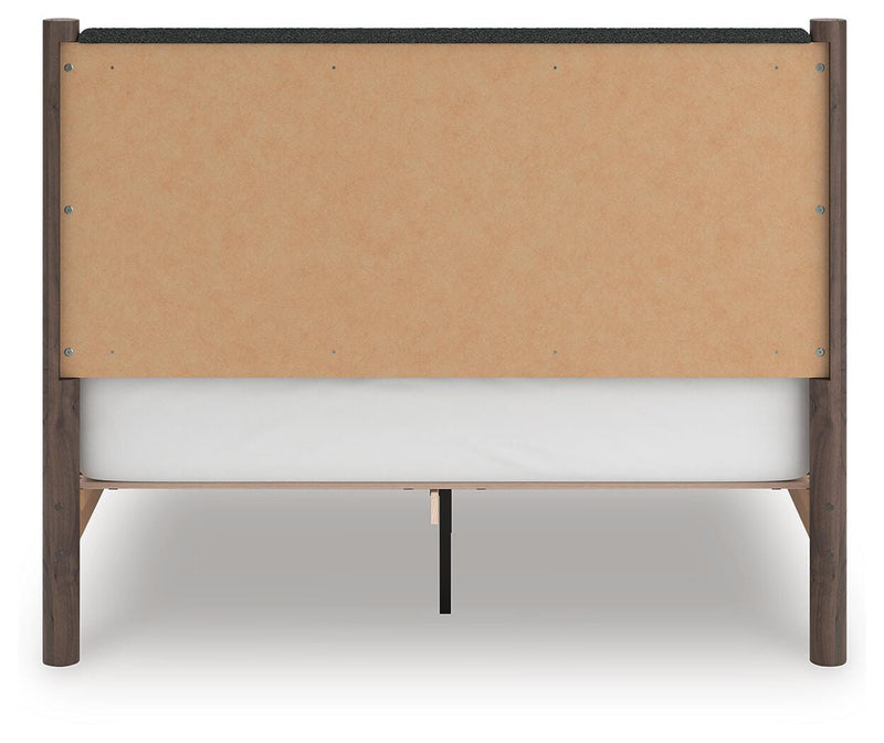 Pamytta Brown Queen Upholstered Panel Platform Bed - PCB2614B12
