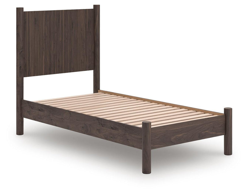 Pamytta Brown Twin Panel Platform Bed - PCB2614B2
