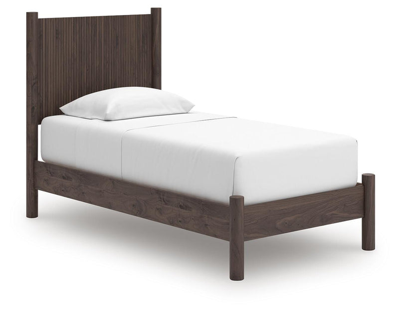 Pamytta Brown Twin Panel Platform Bed - PCB2614B2