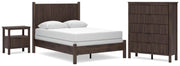 Pamytta Full Panel Bed, Chest and  Nightstand in Brown - PKG022768