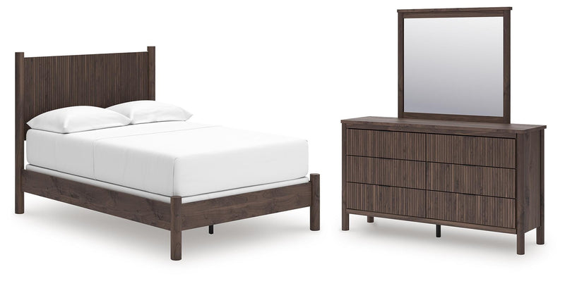Pamytta Full Panel Bed, Dresser and Mirror - PCB2614B17