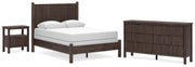 Pamytta Full Panel Bed, Dresser and Nightstand in Brown - PKG022710