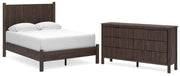 Pamytta Full Panel Platform Bed and Dresser in Brown - PKG022673