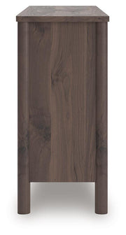 Pamytta Full Panel Platform Bed and Dresser in Brown - PKG022673