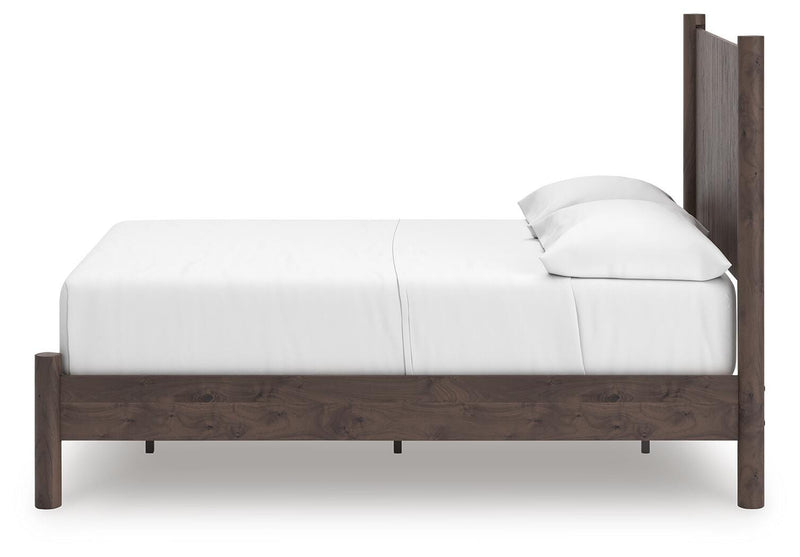 Pamytta Full Panel Platform Bed, Chest and  Nightstand in Brown - PKG022756