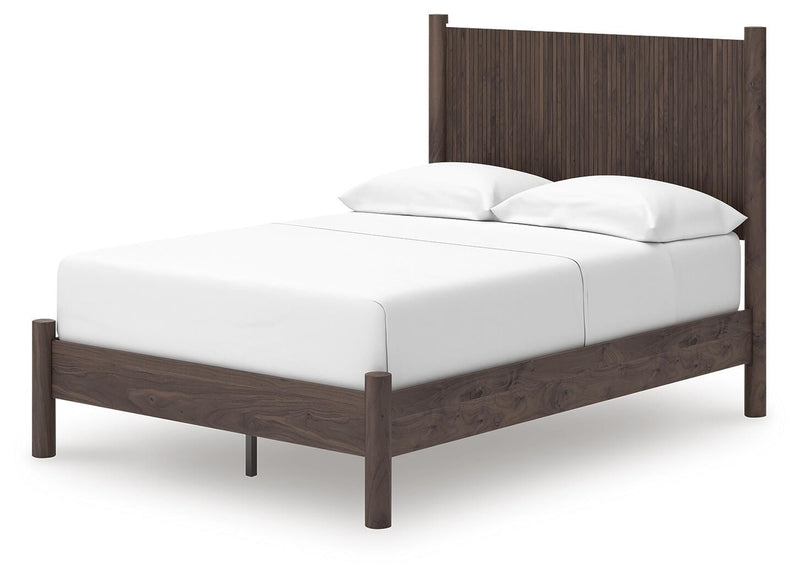 Pamytta Full Panel Platform Bed, Chest and  Nightstand in Brown - PKG022756