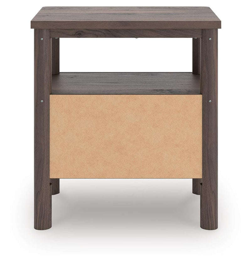 Pamytta Full Panel Platform Bed, Chest and  Nightstand in Brown - PKG022756