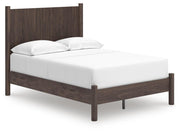 Pamytta Full Panel Platform Bed, Dresser and Mirror in Brown - PKG022669