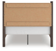 Pamytta Full Panel Platform Bed, Dresser and Mirror in Brown - PKG022669