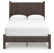 Pamytta Full Panel Platform Bed, Dresser and Mirror in Brown - PKG022669