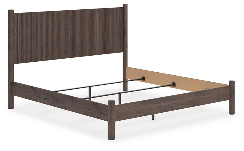 Pamytta King Panel Bed, Chest and  Nightstand in Brown - PKG022778