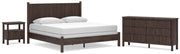 Pamytta King Panel Bed, Dresser and Nightstand in Brown - PKG022740