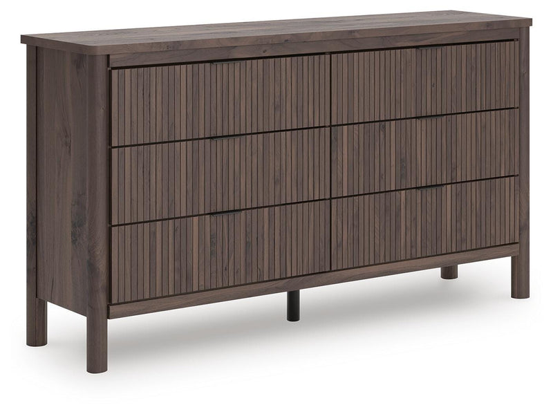 Pamytta King Panel Platform Bed and Dresser in Brown - PKG022745
