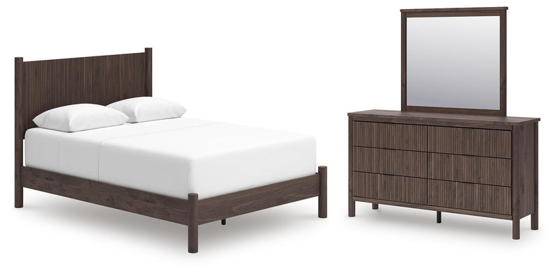 Pamytta Queen Panel Bed, Dresser and Mirror - PCB2614B19