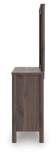 Pamytta Queen Panel Platform Bed, Dresser and Mirror - PCB2614B7