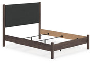 Pamytta Queen Upholstered Panel Bed, Dresser and Chest in Brown - PKG022775