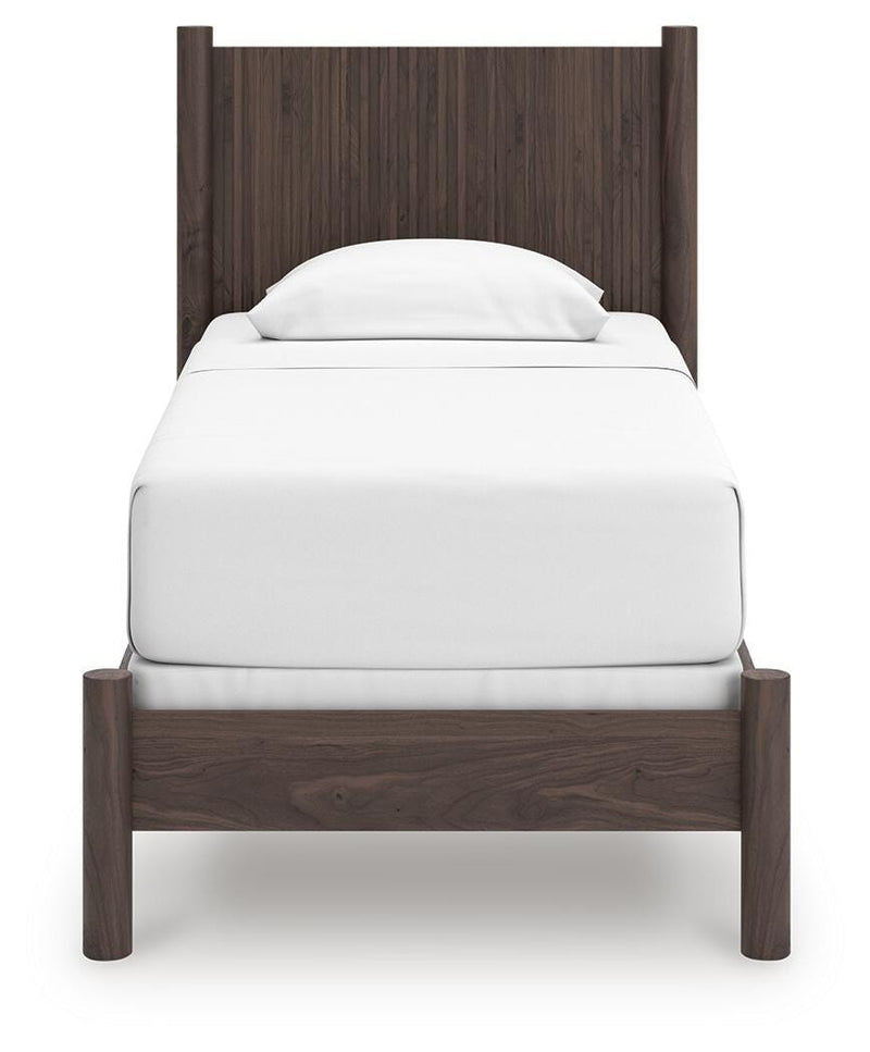 Pamytta Twin Panel Bed and Dresser in Brown - PKG022703
