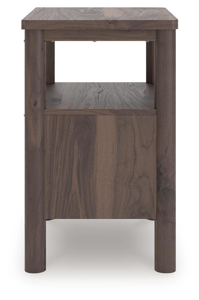 Pamytta Twin Panel Bed, Chest and  Nightstand in Brown - PKG022766