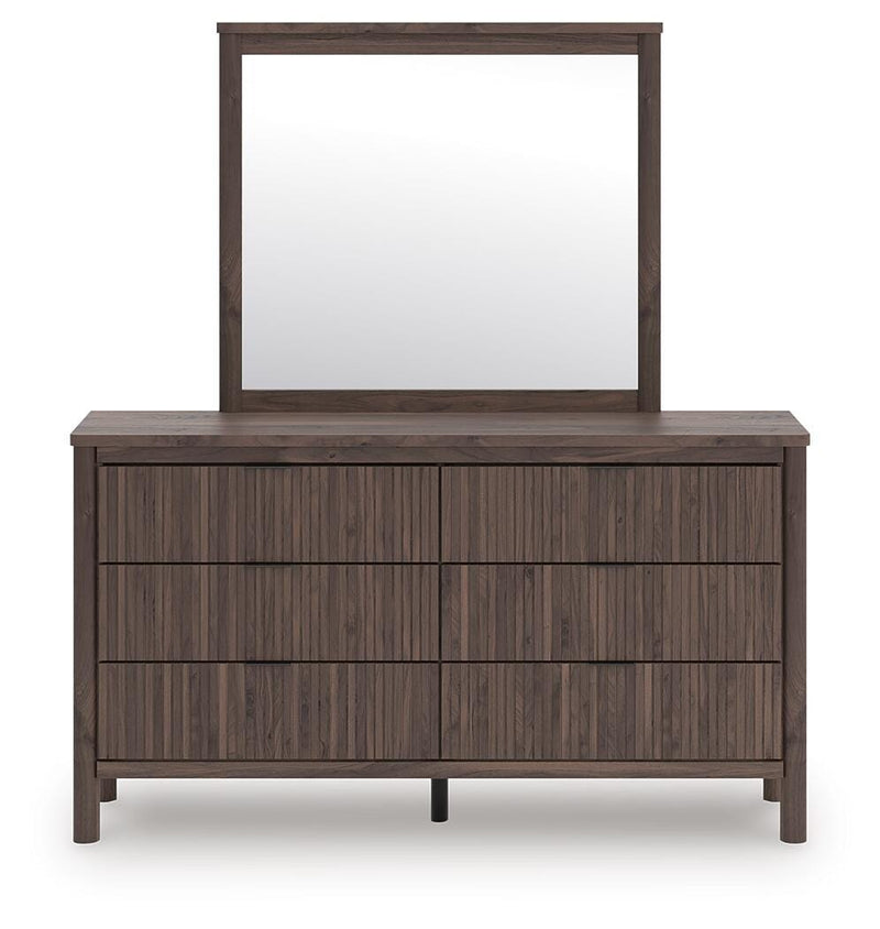 Pamytta Twin Panel Platform Bed, Dresser and Mirror - PCB2614B3