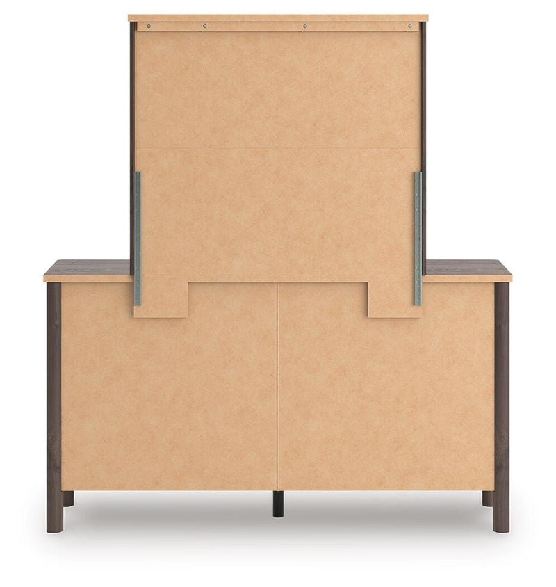 Pamytta Twin Panel Platform Bed, Dresser and Mirror - PCB2614B3