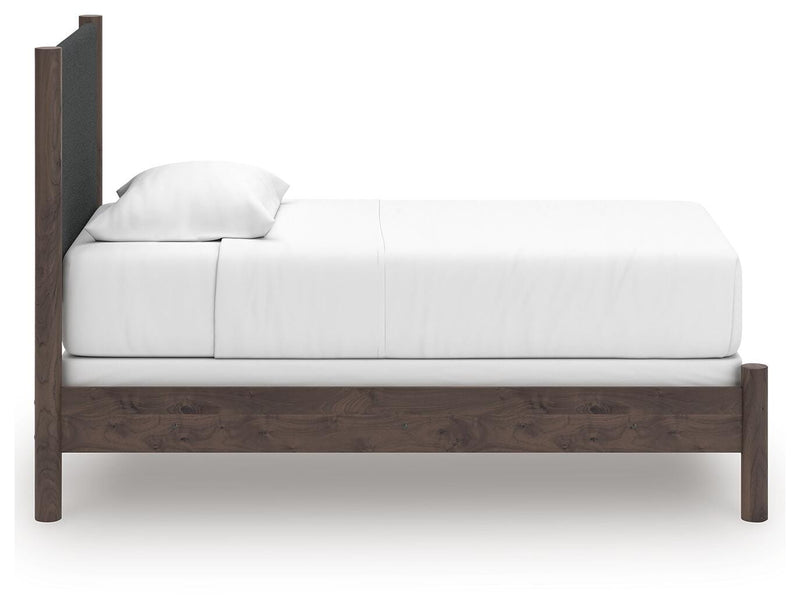 Pamytta Twin Upholstered Panel Bed, Dresser and Mirror - PCB2614B21