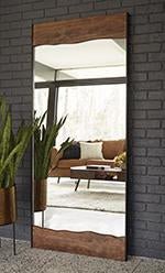 Panchali Brown/Black Floor Mirror - Gate FurnitureMirror